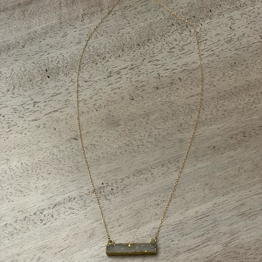 Crystal bar necklace